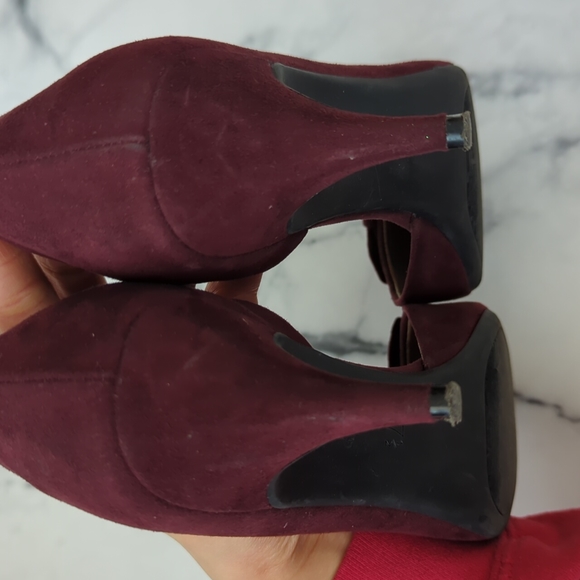 KELLY & KATIE burgundy heels | size 7.5 - Picture 6 of 7
